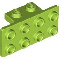 Lego auto konzola (nosič) pro nárazník 1x2 - 2x4, limetková (4617067, 6195539)